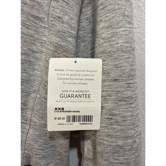 ATHLETA Cya Stronger Long Hoodie Jacket Heather Grey size XXS - Picture 11 of 11